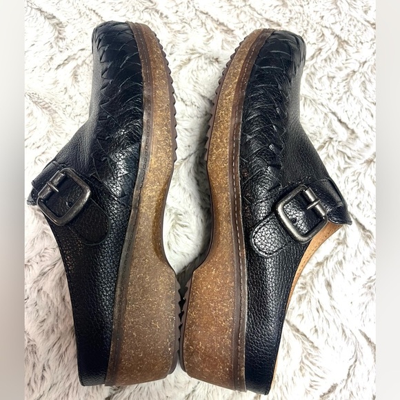Brioso Jordyn Black Leather Braided Clogs Mules Women's Size 6.5 NWOT - Picture 2 of 7